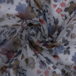 Digital floral print on Glass fabric