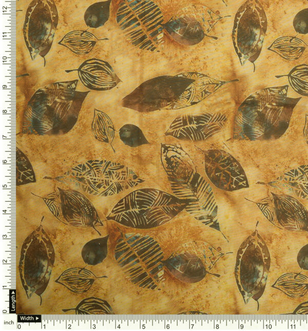 Digital leaf print on glass organza fabric - Image 3