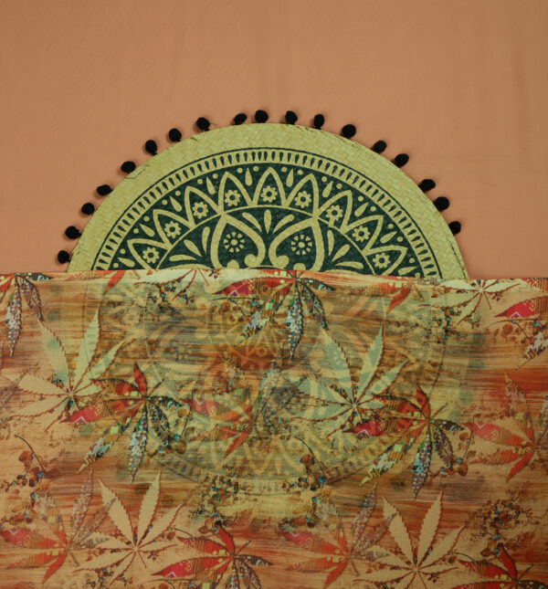 Cotton slub fabric with floral print - Image 4